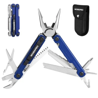 WORKPRO 18-in-1 Stainless Steel Multi Tool Plier with Pocket Knife EDC Multitool - Image 1 of 4
