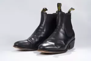 RM Williams Boots, Black Leather, Cuban Heel , Longhorn Sole, Mens Size 7 - Picture 1 of 10