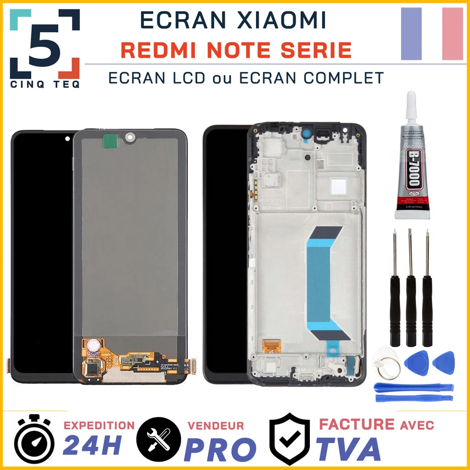 CINQ TEQ Ecran de Remplacement Xiaomi Redmi Note 5 7 8 9 10 11 12 13 14 4g 5g Pro Pro+
