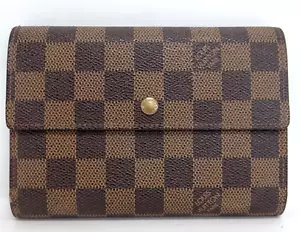 Louis Vuitton Porte Tresor Etui Papier N61202 Trifold Wallet Damier Ebene France - Picture 1 of 23