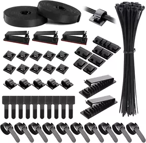 Cable Management Kit, Cord Organizer for Desk Multiple Wire Organizers for Cords - Picture 1 of 8
