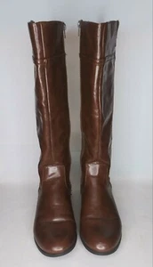 Unisa Boots Brown Zippered Fall Boot Womens Size 7.5 - Picture 1 of 12
