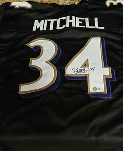 Keaton Mitchell Baltimore Ravens Signed Jersey Beckett Fast Shipping - Picture 1 of 1