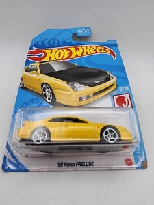 2021 Hot Wheels '98 Honda Prelude Yellow  J-Imports 125/250 - Picture 1 of 4