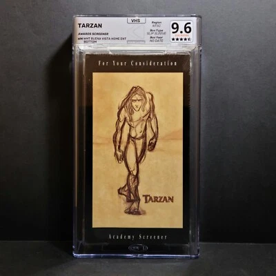 Tarzan Academy Screener VHS Rewind Graded 9.6 Mint Factory Sealed! FYC 1999 - Image 1 of 4