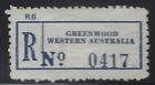 Registration Labels Australia Western Australia Greenwood #0417