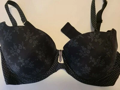 Sujetador push up Felina Lingerie Papillon Balconette 150086 negro floral/puntos 36D usado en excelente estado Foto 1 de 4