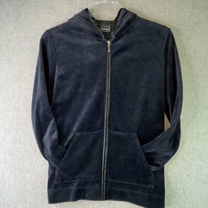 Bobbie Brooks Damen S. Velour Jacke Kapuze schwarz Full Zip Langarm WS9 - Bild 1 von 7