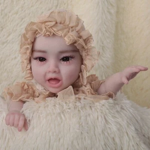 17,7 Zoll Ganzkörper Silikon Reborn Baby Puppen echtes Neugeborenes Baby Mädchen Kinder Geschenke - Bild 1 von 12