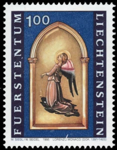 LIECHTENSTEIN 1062 - "Angel Kneeling" by Lorenzo Monaco (pb85933) - Picture 1 of 1
