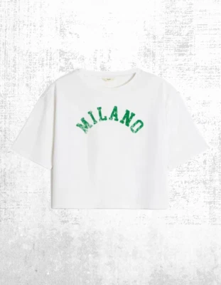 Ex HUSH Women’s Short Sleeve Cotton Milano T-Shirt in White - Image 1 of 3