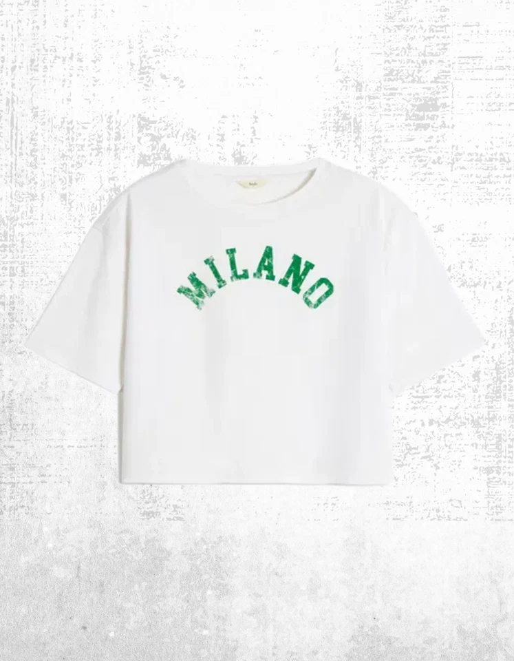 Ex HUSH Women’s Short Sleeve Cotton Milano T-Shirt in White - Image 1 of 3