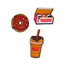 Shoe Charm Croc Clog Jibbit - Dunkin Donuts Themed - Set Of 3 - Donuts Coffee