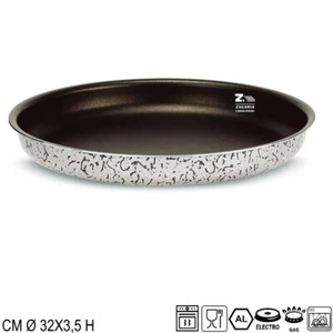 TORTIERA TEGLIA SILVER DIAM. CM 32X3.5 H TONDA PER PIZZA ALLUMINIO ANTIADERENTE - Foto 1 di 1