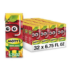 Mott'S 100 Prozent Fruchtpunsch Saft, 6,75 flüssige Unzen Boxen, 32 Stück (4 Packungen à 8) - Bild 1 von 13