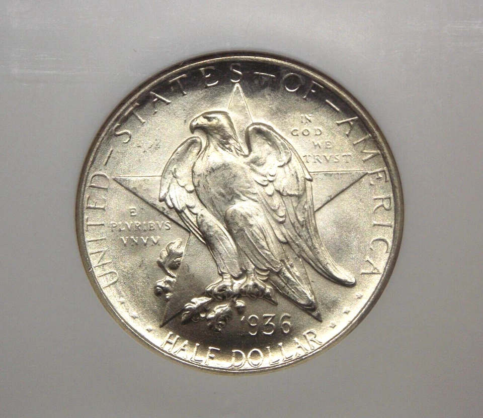 1936 "D" Commemorative *TEXAS* Silver Half Dollar 50c NGC MS67 #002 Gem BU Unc - Image 1 of 4