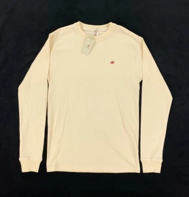 NEW New Balance Made In USA Long Sleeve Core Mens T Shirt Macademia MT21542-MCU - Image 1 of 4