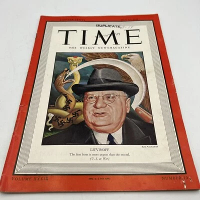 Time Magazine May 11, 1942 Litvinoff - Image 1 of 4