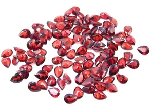 Natural Garnet Pear Cut Lot Loose Gemstone 5X7 MM For Jewelry Making P-1200 - Picture 1 of 7