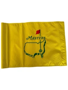 COGOLFING THE MASTERS gelbe Golfflagge, doppelseitig, bestickt, neu 20" x 14" - Bild 1 von 6
