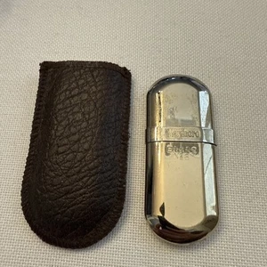 Vintage MARLBORO Brass Lighter with leather sleeve case - Picture 1 of 2
