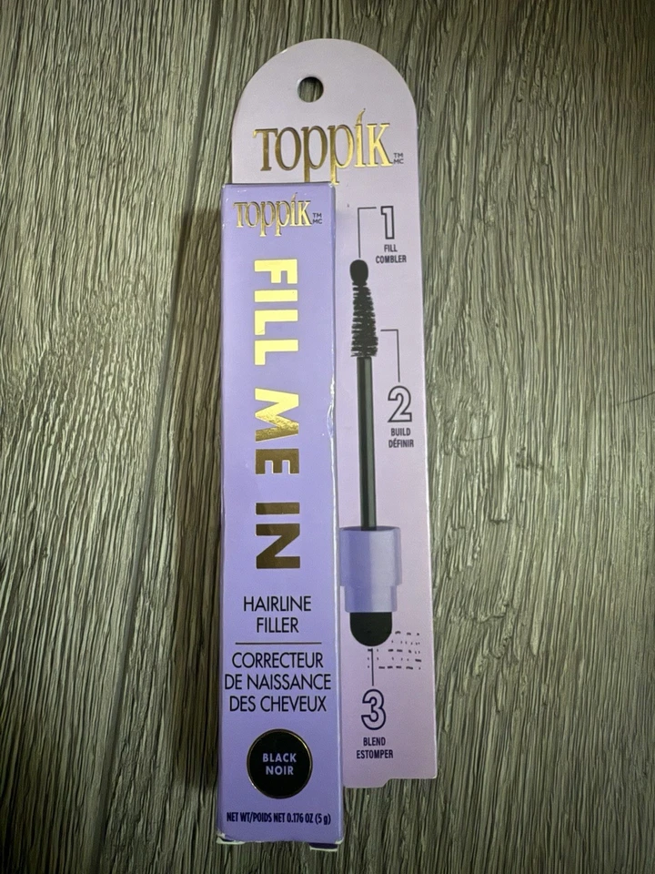 Toppik Fill Me In Relleno de línea de cabello Black Noir 0.176 oz. NUEVO Foto 1 de 1
