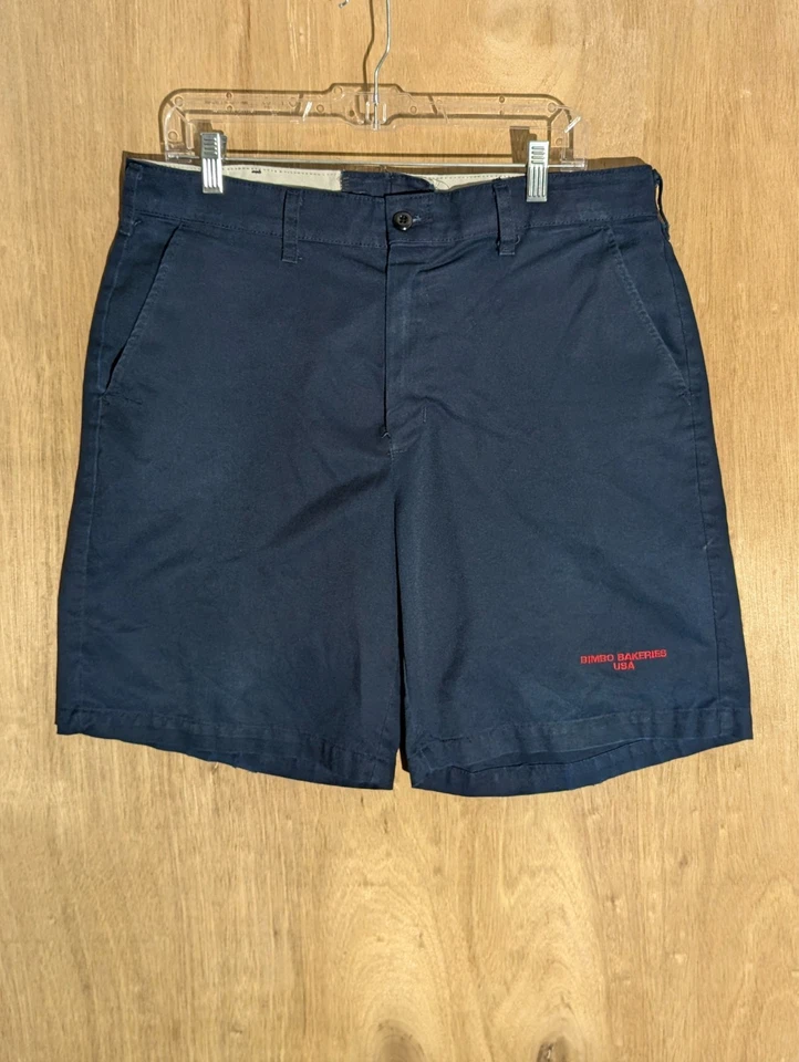 Red Kap Ropa de Trabajo Uniforme Chino Pantalones Cortos Para Hombre Talla 36x9 Pulgadas Frente Plano Azul Marino Foto 1 de 4