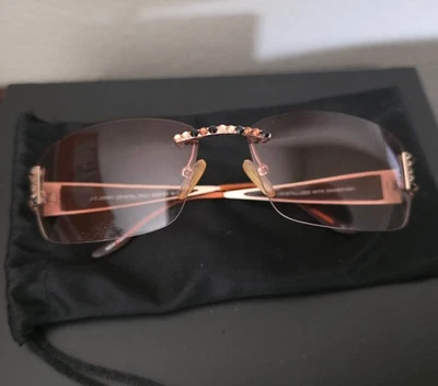 Gafas de sol marrones JC Jimmy Crystal Italy Design GL799 cristales de Swarovski para mujer Foto 1 de 4