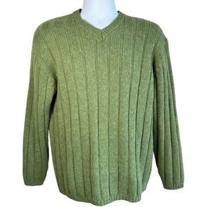 Maglione uomo Britches Great Outdoors misto lana Shetland scollo a V grosso taglia L - Foto 1 di 5