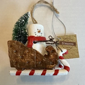 Original S’mores Ganz 2021 Marshmallow in Sleigh Christmas Ornament NWT - Picture 1 of 7