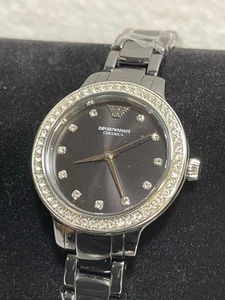 Emporio Armani Cleo Ceramica Women's Watch Black AR70008 - Picture 1 of 8