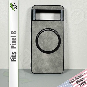 Case for Google Pixel 8 - Soft Microfiber Grey | Magnetic | Slim & Flexible - Picture 1 of 14
