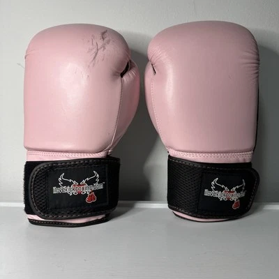 Guantes de boxeo Century Pink I Love Kick Boxing adulto 12 oz defensa personal adulto Foto 1 de 4