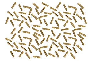 LTK-RJ100.6 DCC Concepts 6-Bolt Joiners (Bullhead) Bronze 4mm scale (100 Pack) - Picture 1 of 1