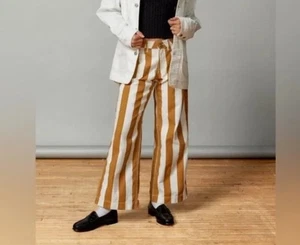 Urban Outfitters BDG Joey gestreifte Hose hoher Bund weites Bein Größe 25 - Bild 1 von 8