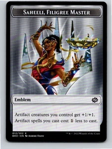 Magic the Gathering Token Saheeli, Filigree Master Emblem The Brothers' War MTG - Picture 1 of 1