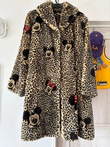 Cappotto pelliccia Apparence Disney Topolino e Minnie lusso Francia capospalla taglia L buono - Foto 1 di 12