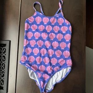 New! Hanna Andersson Sea Shells girls swimsuit size 12 - Picture 1 of 4