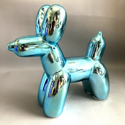 气球狗雕塑雕像动物装饰金属蓝色陶瓷闪亮 7 — 第 1/4 张图片