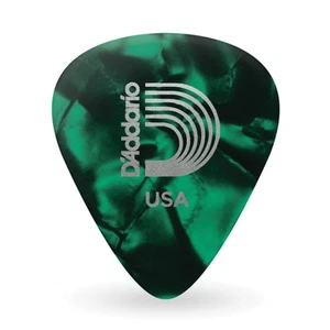 D'Addario Zubehör Green Pearl Zelluloid Gitarren-Plektren, 25er-Pack, Medium - Bild 1 von 1