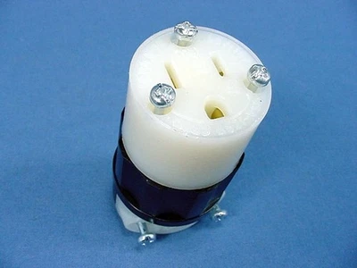 Enchufe conector de hoja recta industrial Leviton NEMA 5-15R 5-15 15A 125V 5269-C Foto 1 de 4