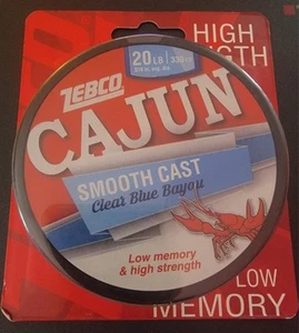 Zebco Cajun Smooth Cast Clear Blue Bayou Fishing Line - Picture 1 of 1