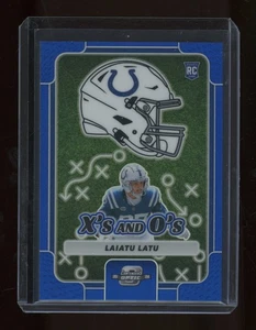 2024 Panini Contenders Optic Laiatu Latu X's and O's Blue Rookie #30/99 (BD) - Picture 1 of 2