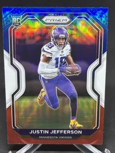 Panini Prizm 2020 - novato Justin Jefferson #398 rojo blanco y azul Prizm (RC) - Imagen 1 de 10