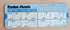 Vintage Radio Shack Metric converter card - Tandy - collectible - convertor