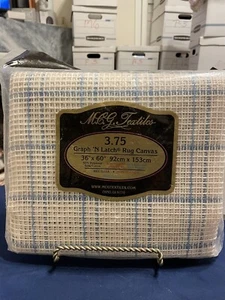 MCG Textiles 3.75 Mesh Graph N’ Latch Rug Canvas 36” X 60” Latch Hook New M 6 - Picture 1 of 4