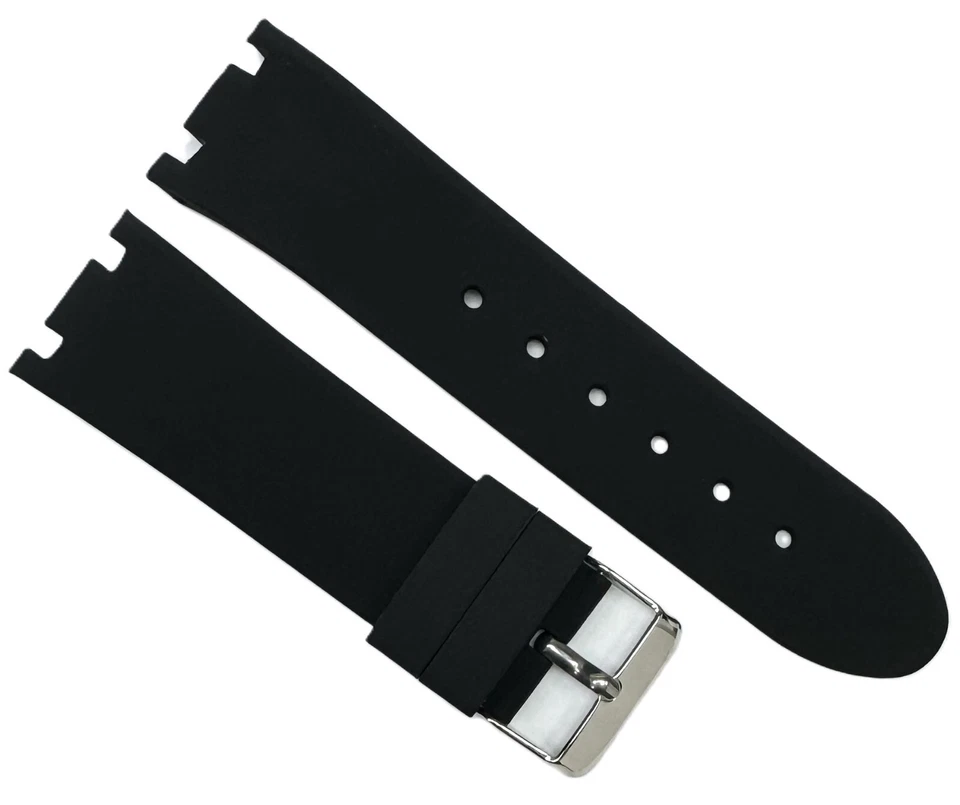 24mm Black Color Silicon Rubber Replacement Watch Band for JOE RODEO Master - Image 1 of 4