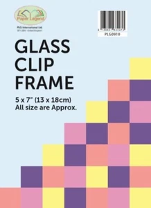 5"x7" Glass Clip Frames Frameless Picture/Photo Holder Wall Hang for Home Decor - Picture 1 of 14