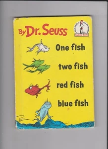  One Fish Two Fish Red Fish Blue Fish By DR Seuss ( 1988 Grolier Book Club ) - Bild 1 von 2