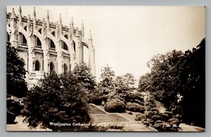 RPPC Washington Cathedral Mt. St. Albans Washington DC GW Riley Photo DA Feigley - Picture 1 of 2